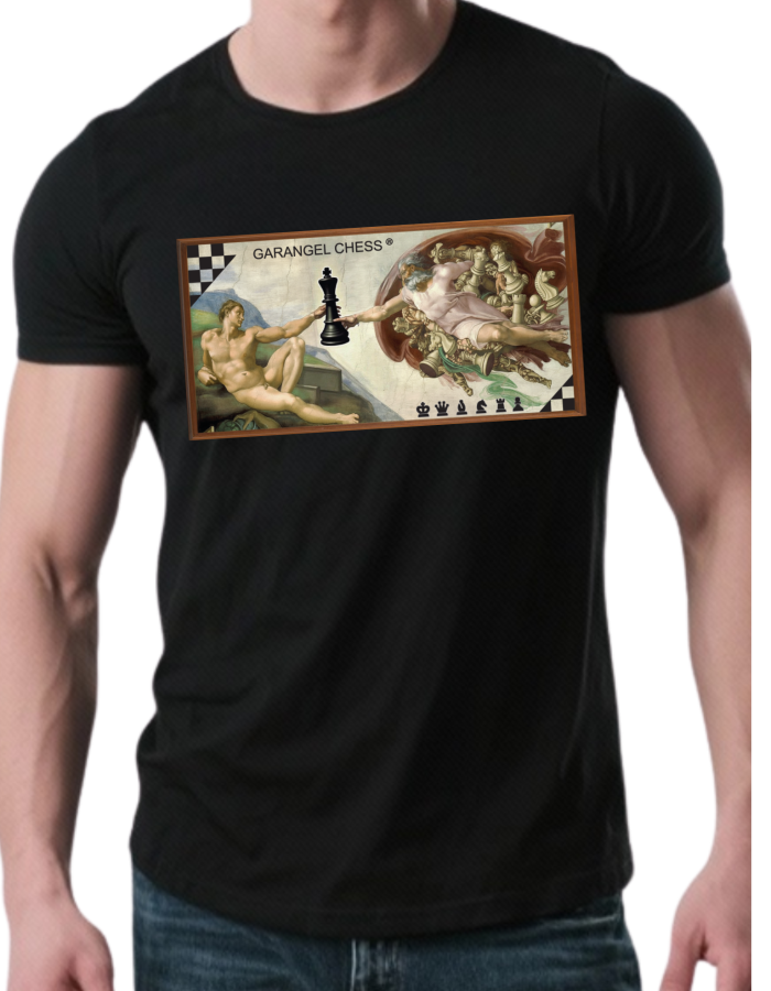 Playera 100% Algodón. La Creación del Ajedrez